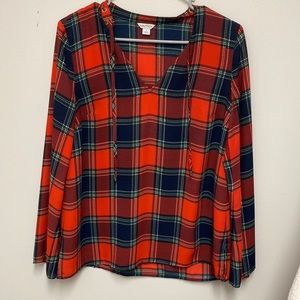 Nautica plaid blouse